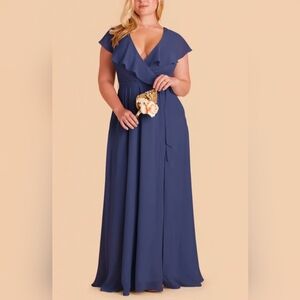 Birdy Grey Chiffon Slate Blue Dress